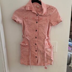 Lone Star Kids Pink Casual Button-Front Dress